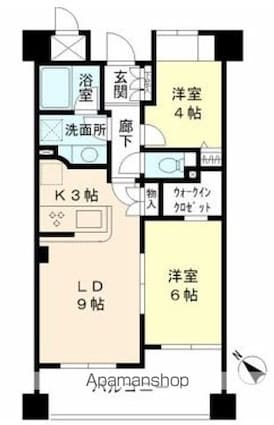 エーデルブルク[2LDK/54.74m2]の間取図