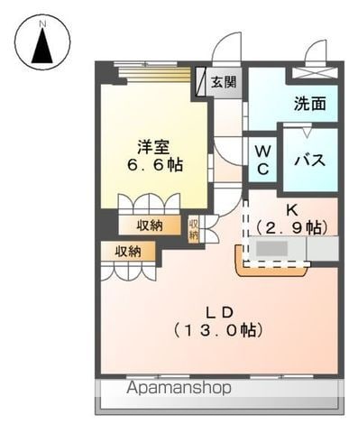 【和歌山市和田のアパートの間取り】