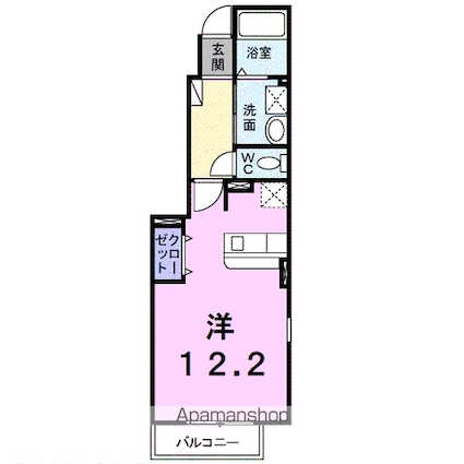 カルム　サンリットＡ　Ⅰ[1R/32.9m2]の間取図