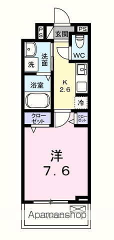 青梅線 小作駅 徒歩12分 3階建 築2年の間取り写真