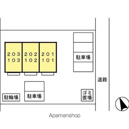 コーポめぐみ[1K/26.86m2]の配置図