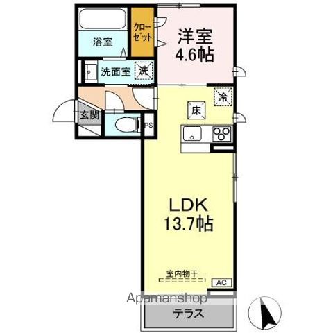 スカイハイ天神町 101 ｜ 岩手県盛岡市天神町13-23（賃貸アパート1LDK・1階・42.93㎡） その2