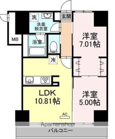 デアマーレ博多の間取り