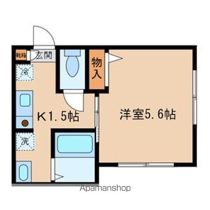 東京都足立区千住５丁目[1K/20.5m2]の間取図