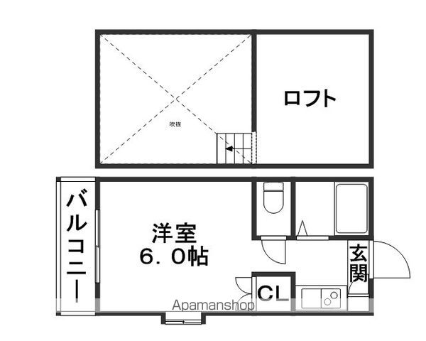 【福岡市東区香椎駅東のアパートの間取り】