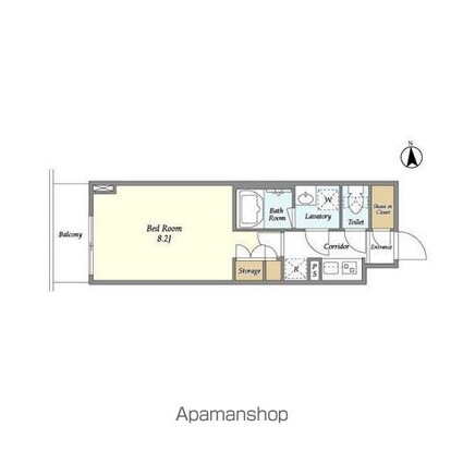 コンフォリア成増[1K/25.44m2]の間取図