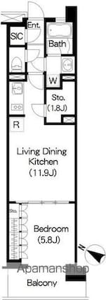 Ｂｒｉｌｌｉａ　ｉｓｔ　三軒茶屋　アイビーテラス[1LDK/45.27m2]の間取図
