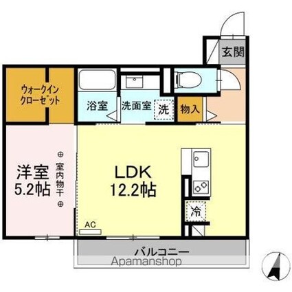 ＤーＨｉｌｌｓ浜北小松[1LDK/43.91m2]の間取図
