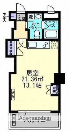 アルファレガロ古新町[1R/31.3m2]の間取図