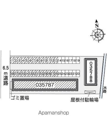 レオパレスコンファーレ神栖Ⅰ[1K/28.15m2]の配置図