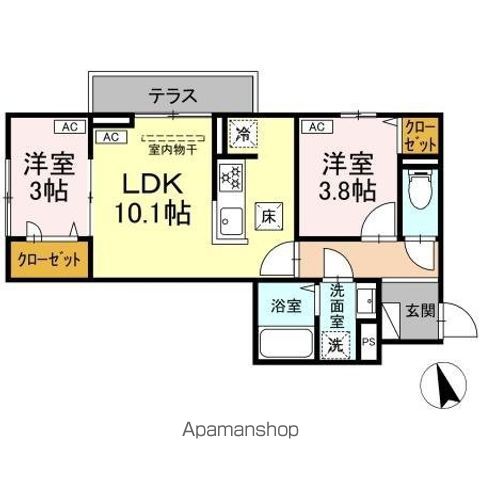 【（仮）ＤーＲＯＯＭ四つ木１丁目の間取り】