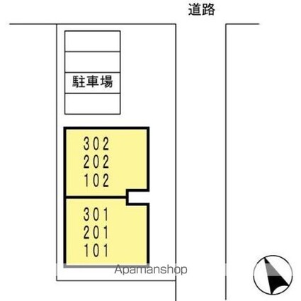 ヴォーン八代[1LDK/37.14m2]の配置図