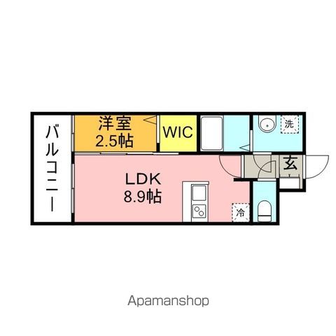 【福岡市博多区比恵町のマンションの間取り】