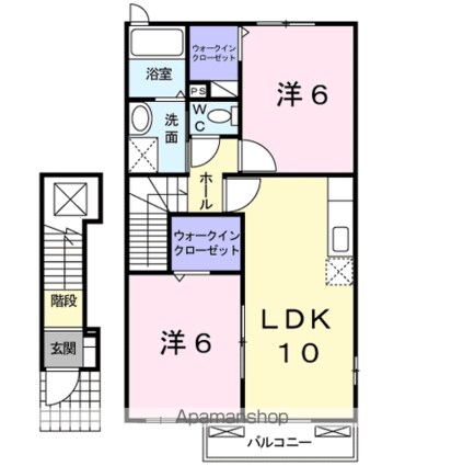 ノースブロード[2LDK/54.85m2]の間取図