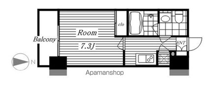 ライブコート泉（イズミ）[1K/24.37m2]の間取図