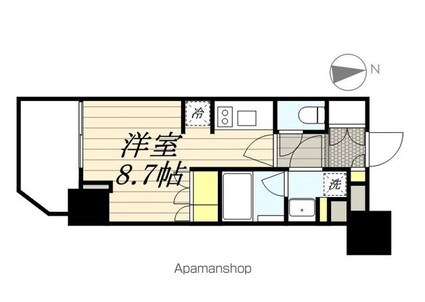パークアクシス上野三丁目[1R/26.04m2]の間取図