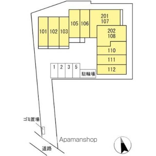 東京都杉並区高井戸東２丁目[2LDK/62.54m2]の配置図