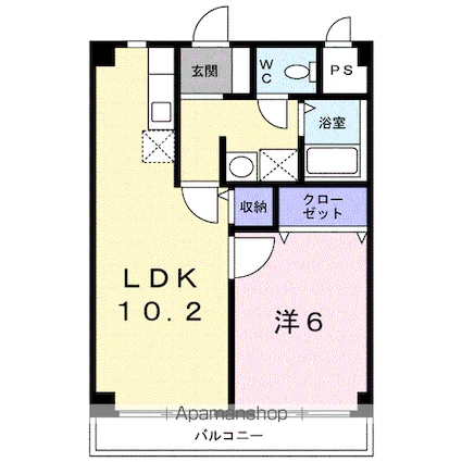 エトワール[1LDK/39m2]の間取図