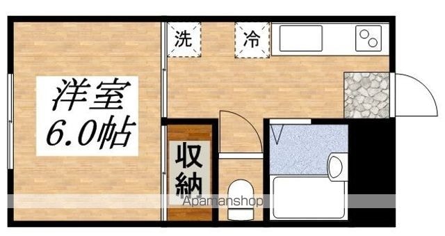 東京都国立市富士見台４丁目[1K/23.18m2]の間取図