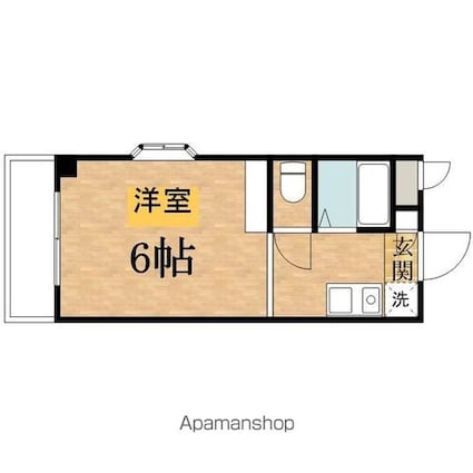 メゾンド・エトワール[1R/17.55m2]の間取図