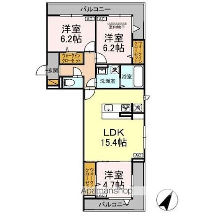 ガーベラ・グレイス[3LDK/73.8m2]の間取図