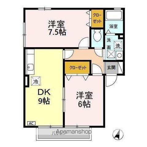 アクエリアン栄盛川の間取り写真
