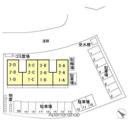 レグラス稲里Ｆ[1LDK/44.21m2]の配置図