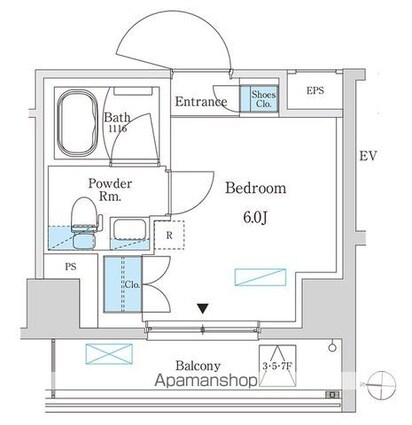 パークアクシス錦糸町スタイルズ[1R/18m2]の間取図