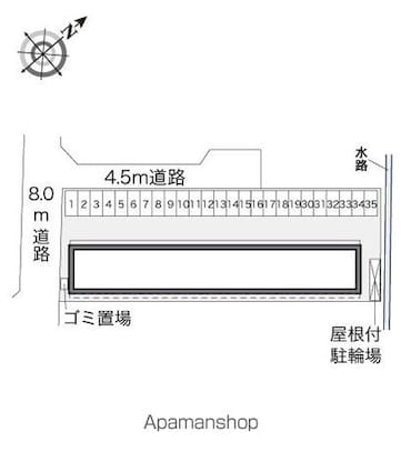 レオパレスリヒトクライス[1K/28.02m2]の配置図