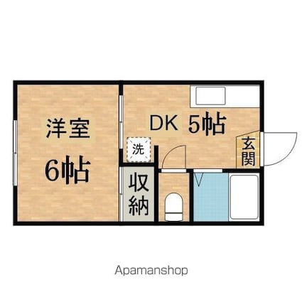 カームハイツＡ[1DK/24m2]の間取図