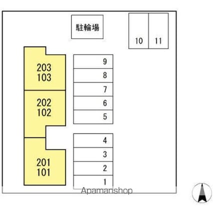 エスト・クレール[3DK/53.63m2]の配置図