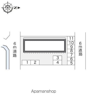 レオパレスＨＡＮＡ[1K/23.18m2]の配置図