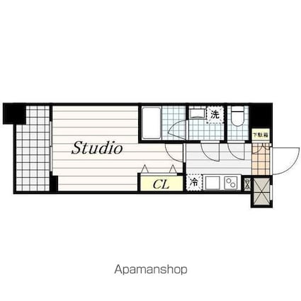 メインステージ錦糸町Ⅸ[1K/25.6m2]の間取図