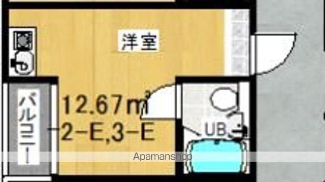 プレアール長居公園Ⅲ 2-E｜大阪府大阪市住吉区長居３丁目(賃貸マンション1R・2階・12.67㎡)の写真 その2