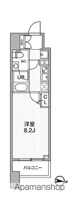 ＡＬＴＥＲＮＡ亀戸[1K/25.49m2]の間取図