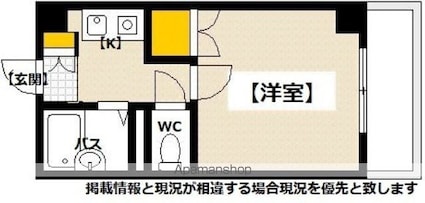 フェリエ東雲[1K/20m2]の間取図