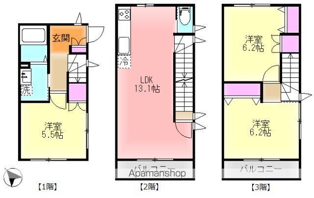 【サンライズ都賀の間取り】