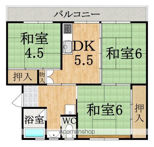 ビレッジハウス大淀3号棟の間取り写真