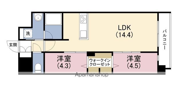 DRAW上本町の間取り写真