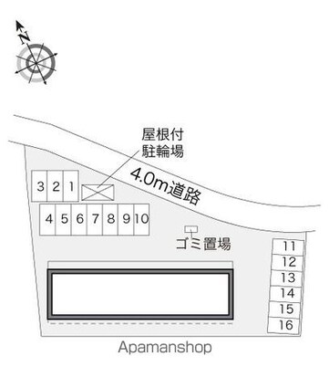 レオパレスミューセントＭＡＹＵ[1K/28.15m2]の配置図