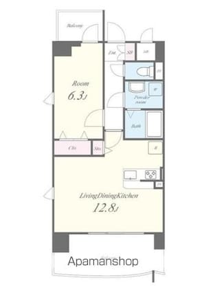 プリマベーラ大崎[1LDK/43.54m2]の間取図