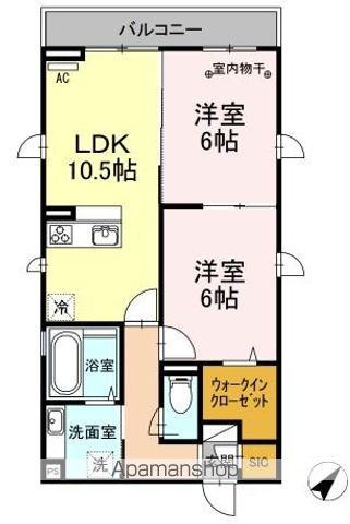 【日野市豊田のアパートの間取り】