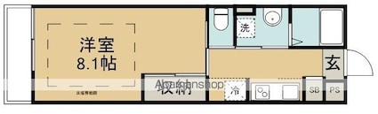 リブリ・フェリーチェα[1K/26.08m2]の間取図