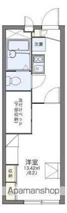 レオパレスひだまりの丘　鹿島[1K/22.35m2]の間取図