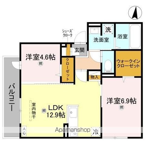 GRAMM松室吾田神町Aの間取り写真