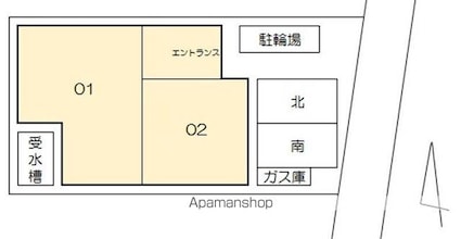 木太ハイツ[1DK/22.62m2]の配置図
