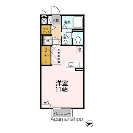 ノワ・ルーナ渚　ＡＢ[1R/30.03m2]の間取図