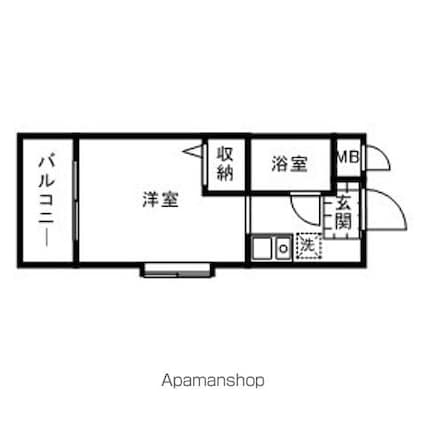 東京都中野区野方２丁目[1R/16.83m2]の間取図