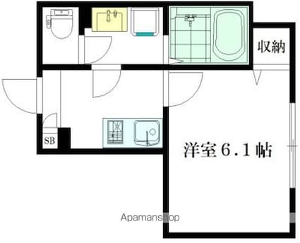 ＲＨＩＩＩ[1K/21.38m2]の間取図