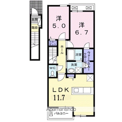 エミネンス　Ｃ[2LDK/58.63m2]の間取図